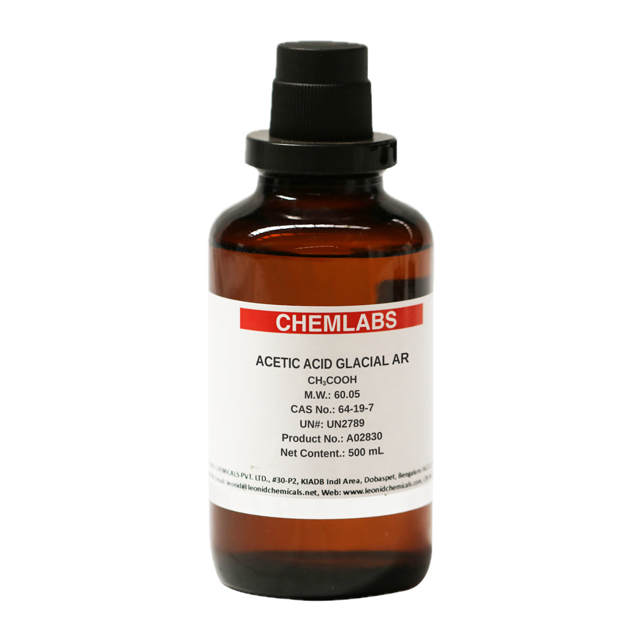 Acetic Acid Glacial AR, 500 mL