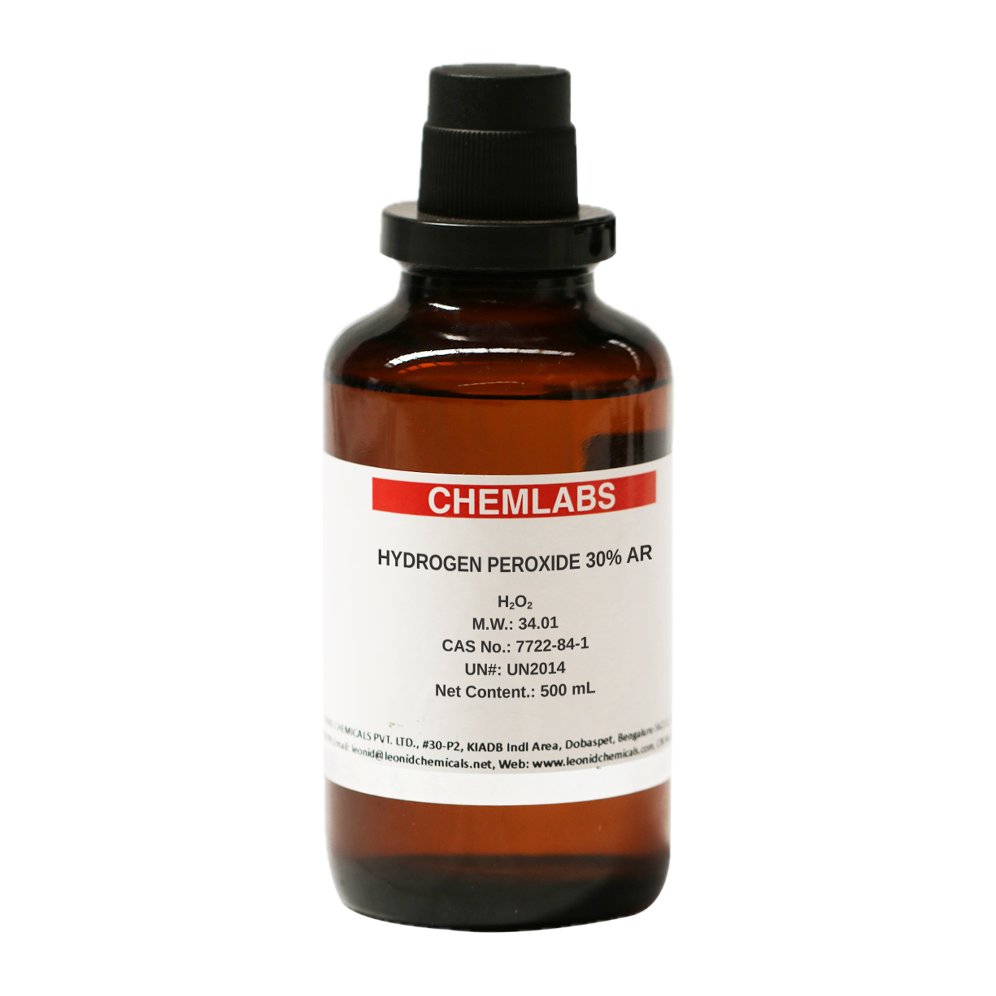 Hydrogen Peroxide 30% AR, 500 mL